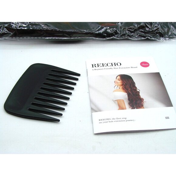 NEW Reecho Chocolate Brown 2pc Clip In Hair Extensions Long Straight Wavy Thick - Picture 12 of 13